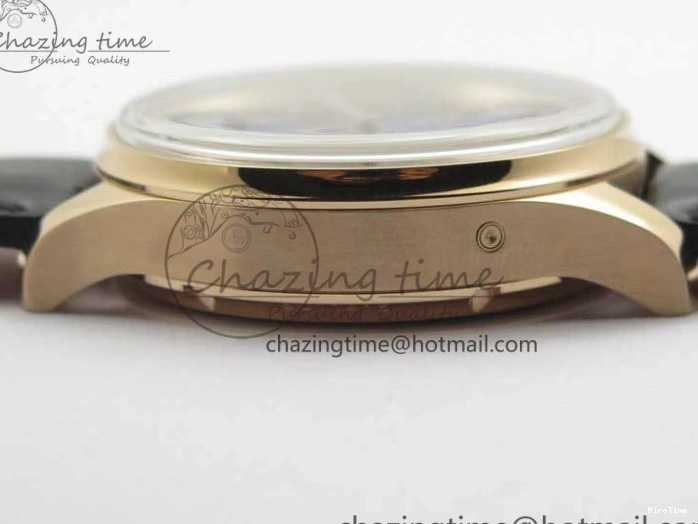 MIROTIME 0427 Elegant Portugieser Perpetual Calendar IW503302 RG V9F 1:1 Best Edition Gray Dial on Black Leather Strap A 7096